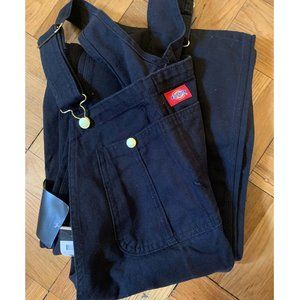 NEW Dickies Mens Classic Bib Overalls, Rinsed Black